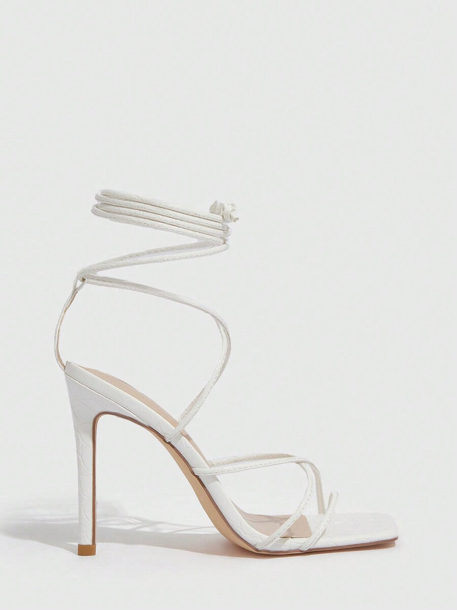 CUCCOO SZL CUCCOO Women Fashion Elegant Lace-Up High Heel Sandals