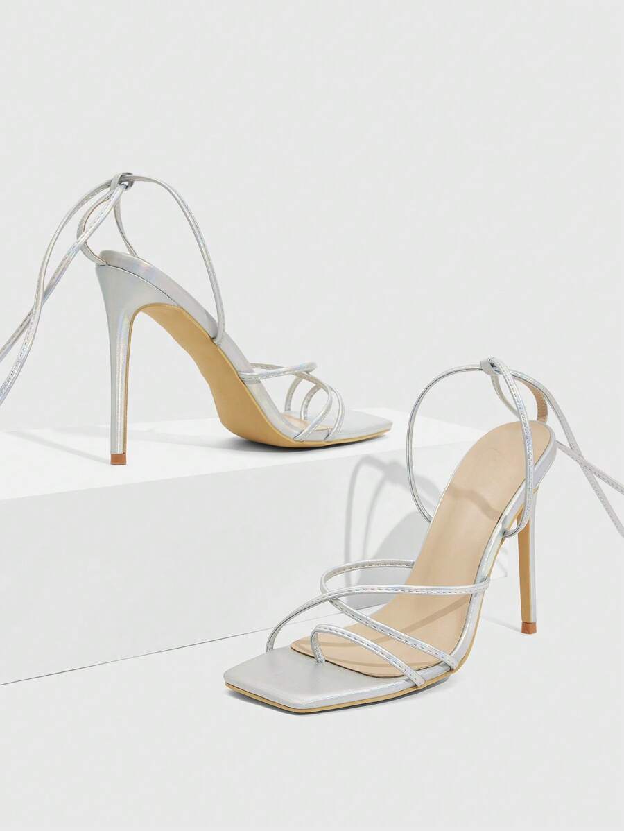 CUCCOO SZL CUCCOO Women Fashion Elegant Lace-Up High Heel Sandals