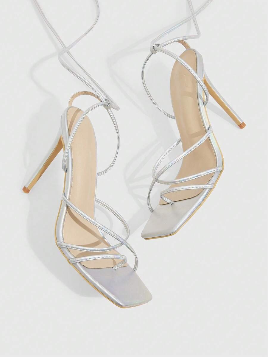 CUCCOO SZL CUCCOO Women Fashion Elegant Lace-Up High Heel Sandals