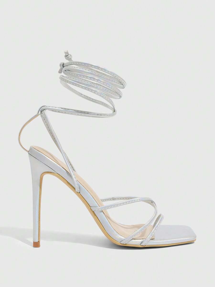 CUCCOO SZL CUCCOO Women Fashion Elegant Lace-Up High Heel Sandals