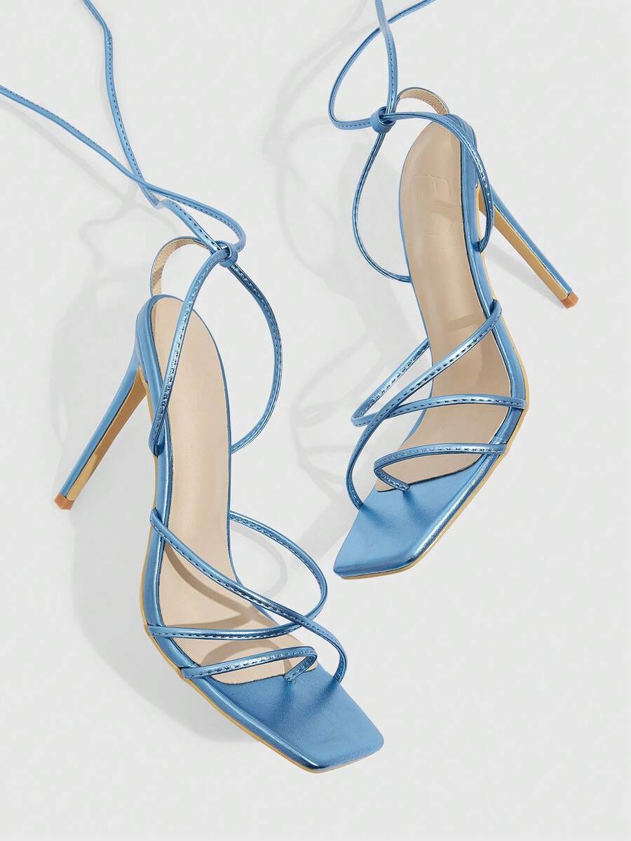 CUCCOO SZL CUCCOO Women Fashion Elegant Lace-Up High Heel Sandals