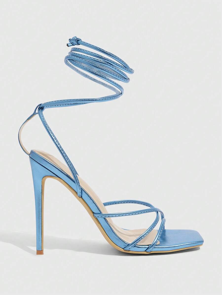 CUCCOO SZL CUCCOO Women Fashion Elegant Lace-Up High Heel Sandals