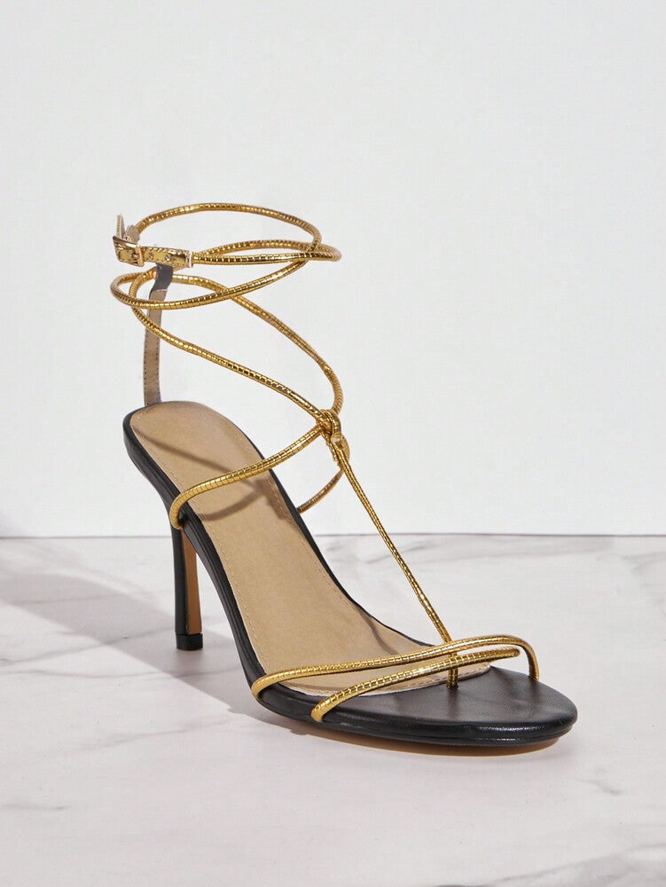SHUZIA Women\ Fashion Transparent Band Strappy High Heel Sandals